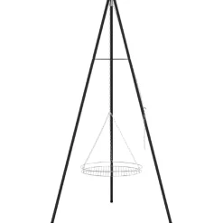 vidaXL Kampvuur tripod 2 st Zwart Staal