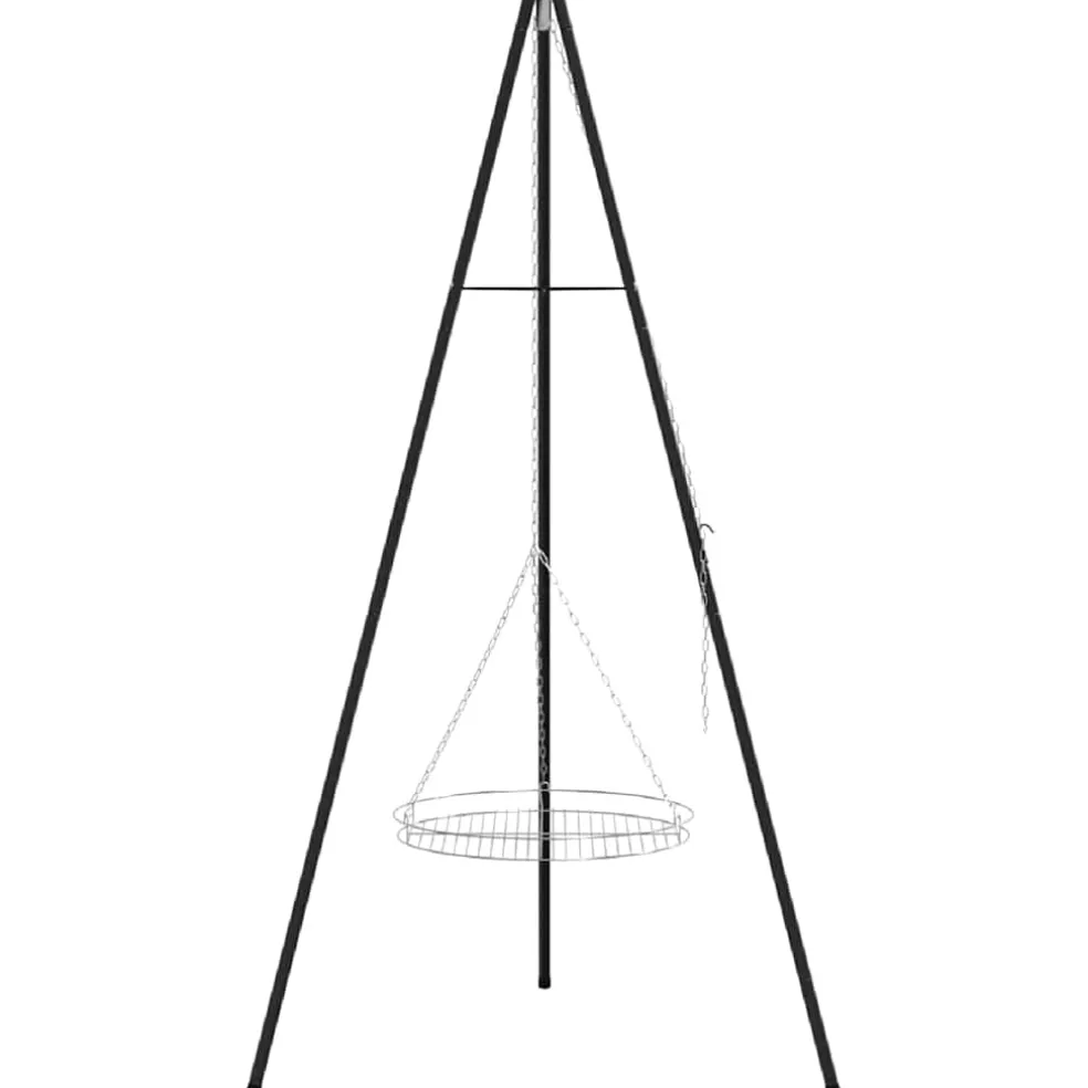 vidaXL Kampvuur tripod 2 st Zwart Staal