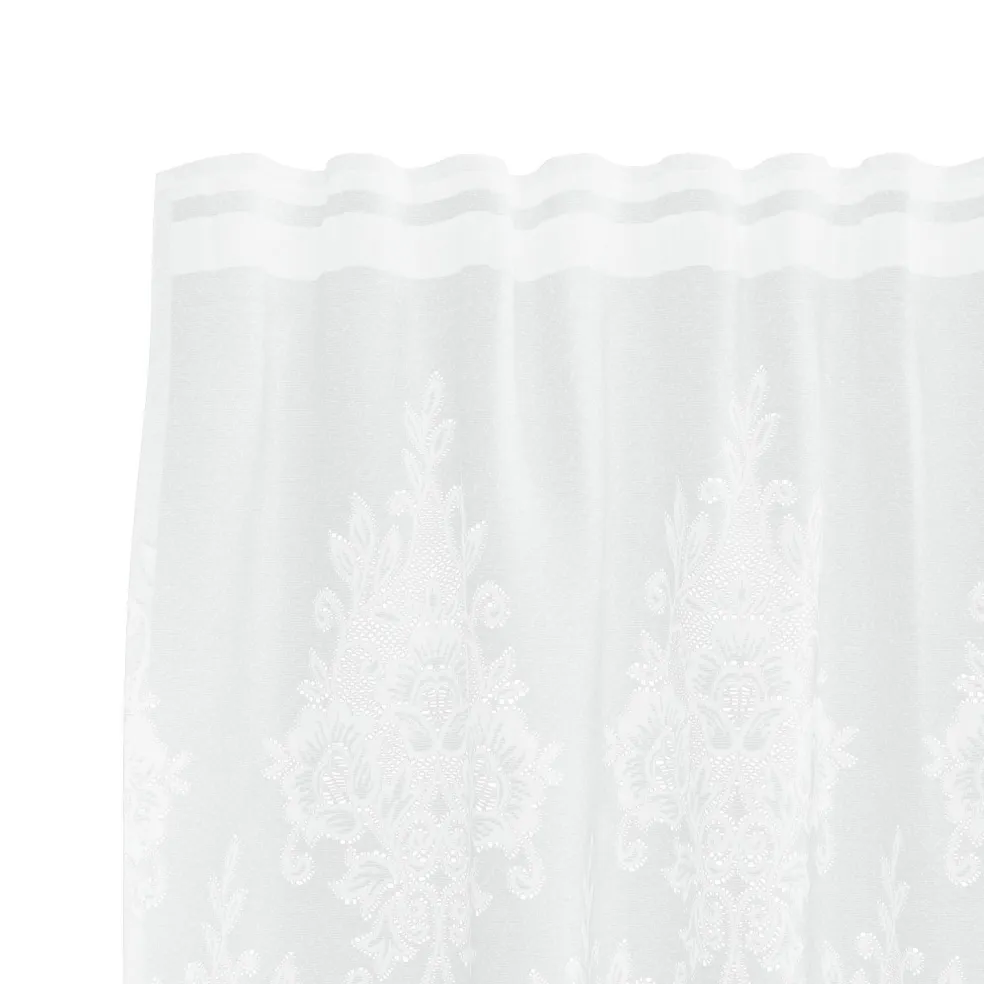 vidaXL Kantgordijn Wit 80 x 150 cm Polyester