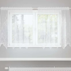 vidaXL Kantgordijn Wit 80 x 150 cm Polyester