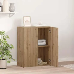 vidaXL Kantoorkast Artisanaal eiken 70 x 32 x 77.5 cm Bewerkt hout
