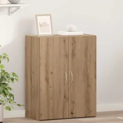 vidaXL Kantoorkast Artisanaal eiken 70 x 32 x 77.5 cm Bewerkt hout
