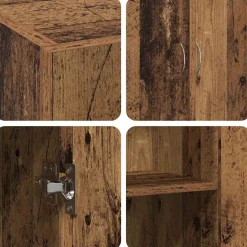 vidaXL Kantoorkast Oud hout 70 x 32 x 77.5 cm Bewerkt hout