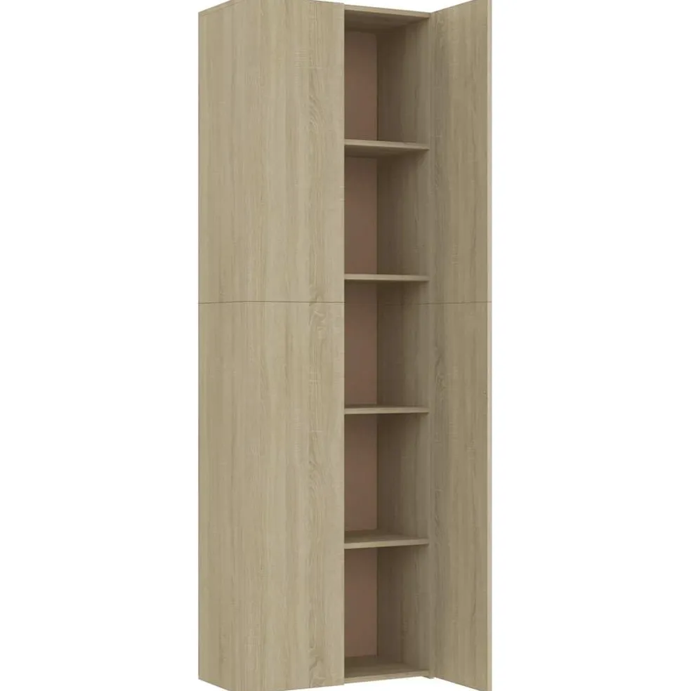 vidaXL Kantoorkast 60x32x190 cm bewerkt hout sonoma eikenkleurig