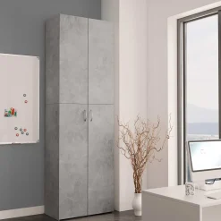 vidaXL Kantoorkast 60x32x190 cm bewerkt hout betongrijs