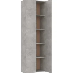 vidaXL Kantoorkast 60x32x190 cm bewerkt hout betongrijs