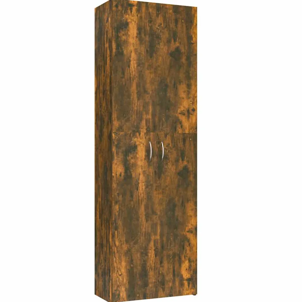 vidaXL Kantoorkast 60x32x190 cm bewerkt hout gerookt eikenkleurig