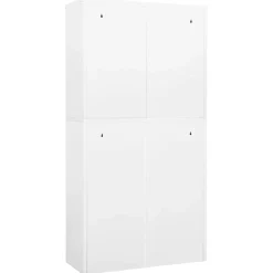 vidaXL Kantoorkast 90x40x180 cm staal wit