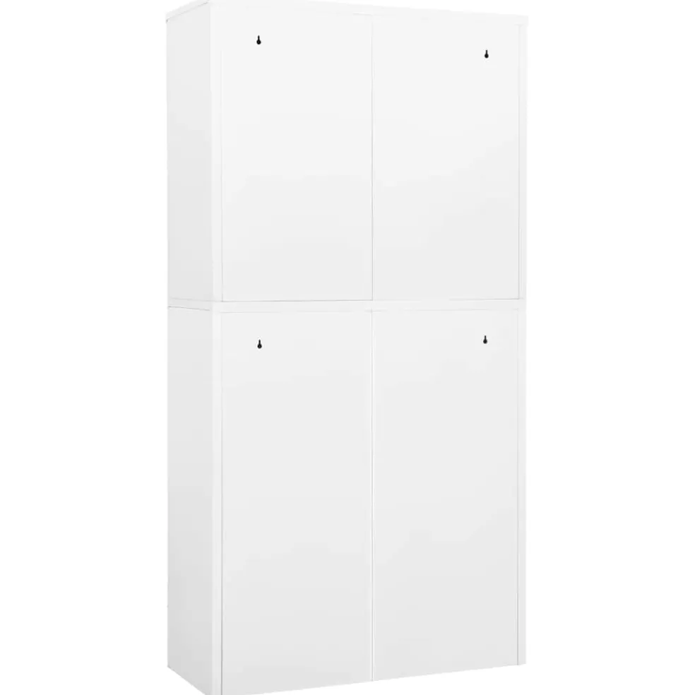 vidaXL Kantoorkast 90x40x180 cm staal wit