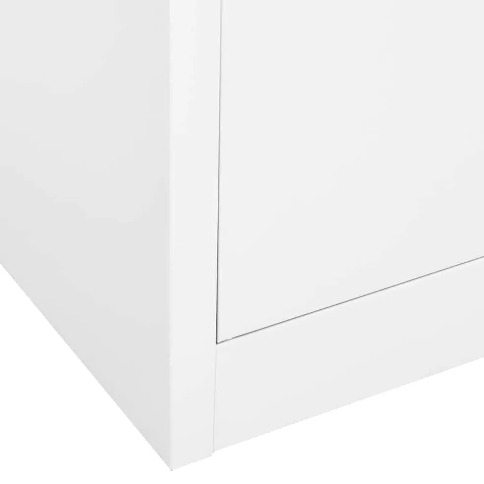 vidaXL Kantoorkast 90x40x180 cm staal wit