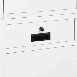 vidaXL Kantoorkast 90x40x180 cm staal wit