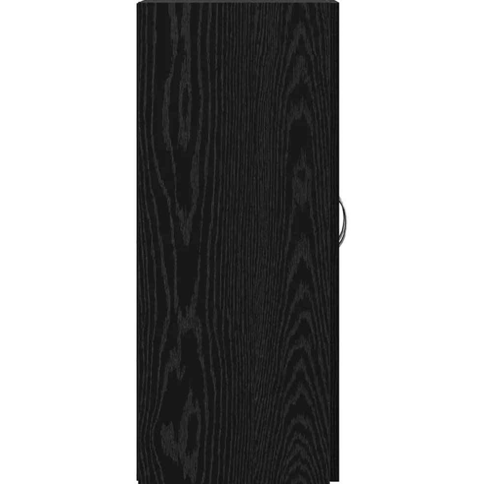 vidaXL Kantoorkast Zwart eiken 70 x 32 x 77.5 cm Bewerkt hout