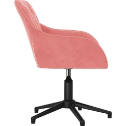 vidaXL Kantoorstoel draaibaar fluweel roze