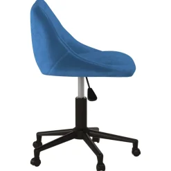vidaXL Kantoorstoel draaibaar fluweel blauw