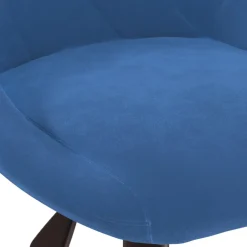 vidaXL Kantoorstoel draaibaar fluweel blauw