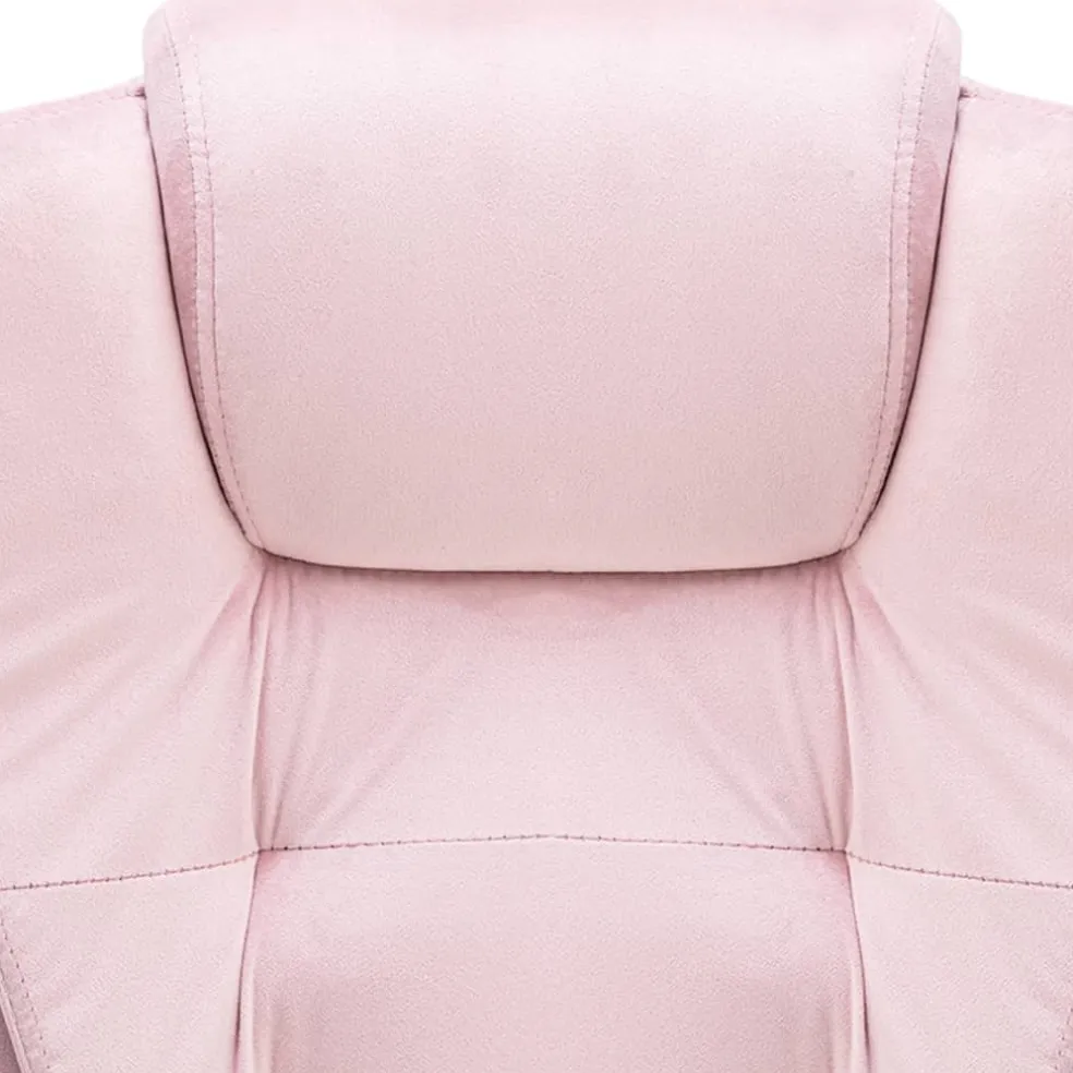 vidaXL Kantoorstoel fluweel roze