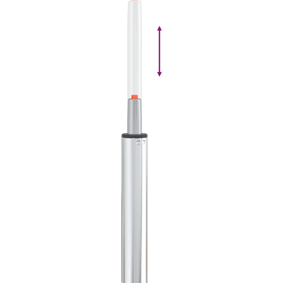 vidaXL Kantoorstoel gascilinder Chroom 355-540 mm IJzer
