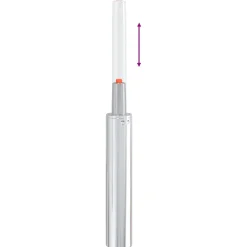 vidaXL Kantoorstoel gascilinder Chroom 318-473 mm IJzer
