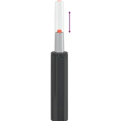 vidaXL Kantoorstoel gascilinder Zwart 261-351 mm IJzer