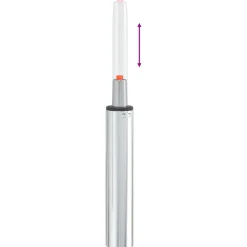vidaXL Kantoorstoel gascilinder Zwart 307-447 mm IJzer