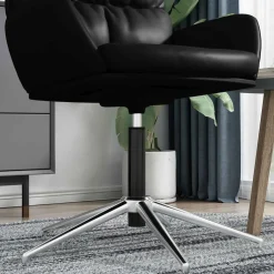vidaXL Kantoorstoel gascilinder Zwart 355-540 mm IJzer