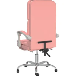 vidaXL Kantoorstoel massage verstelbaar kunstleer roze
