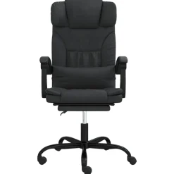 vidaXL Kantoorstoel verstelbaar kunstleer zwart