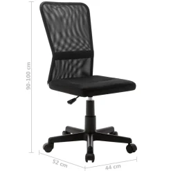 vidaXL Kantoorstoel 44x52x100 cm mesh stof zwart