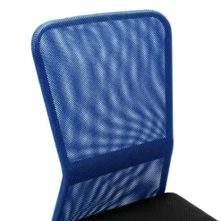 vidaXL Kantoorstoel 44x52x100 cm mesh stof zwart en blauw