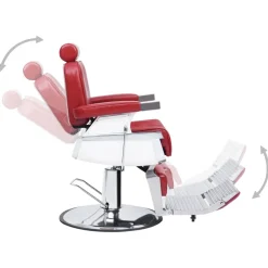 vidaXL Kappersstoel 68x69x116 cm kunstleer rood