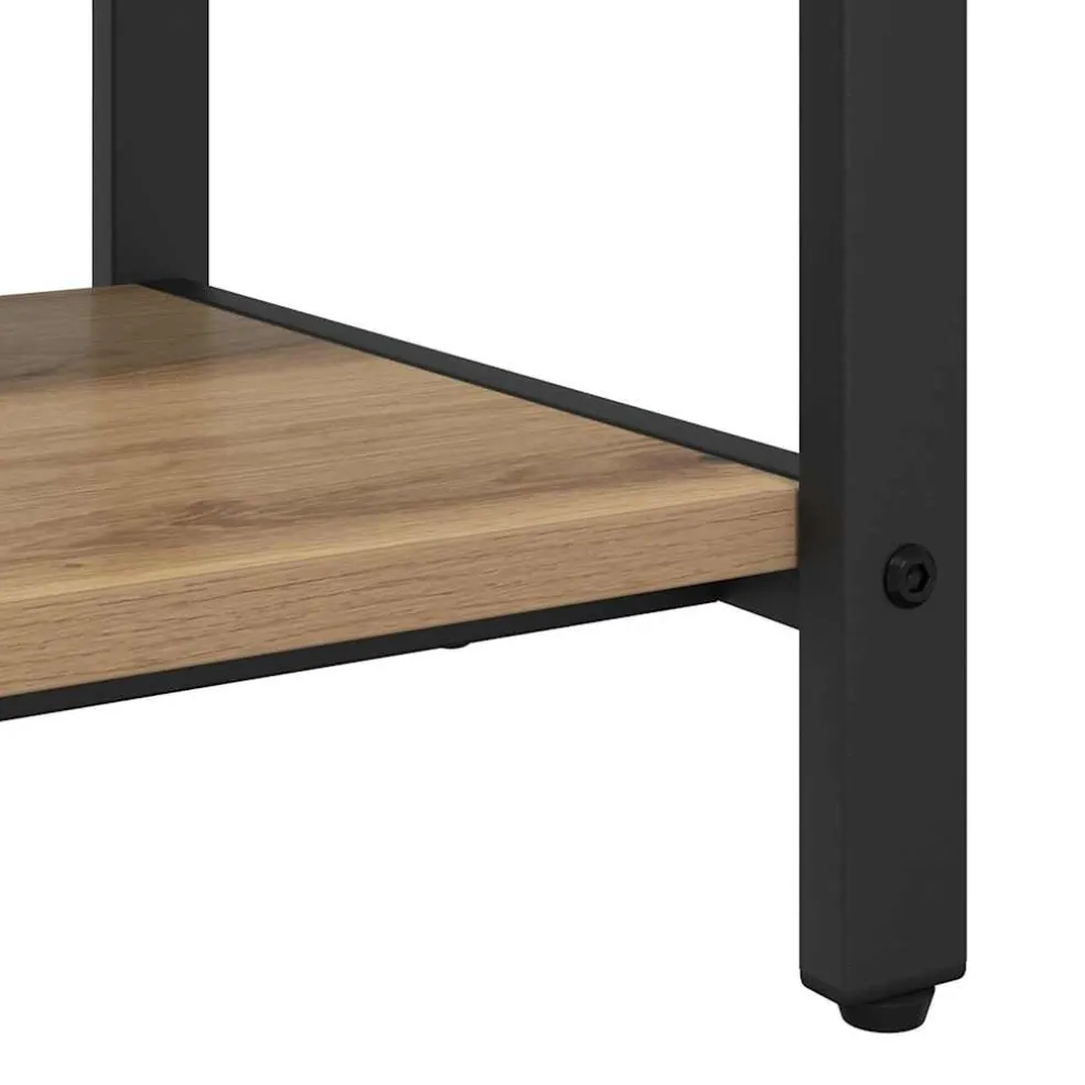 vidaXL Kapstok Artisanaal eiken 75 x 34 x 184 cm Bewerkt hout