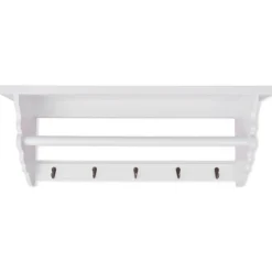 vidaXL Kapstok barokstijl MDF wit