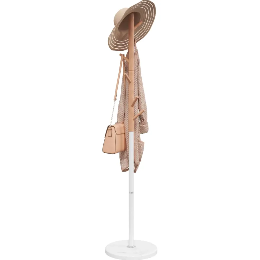 vidaXL Kapstok 172 cm gepoedercoat ijzer wit