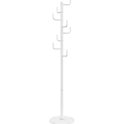 vidaXL Kapstok 183 cm gepoedercoat ijzer wit
