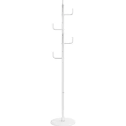 vidaXL Kapstok 183 cm gepoedercoat ijzer wit