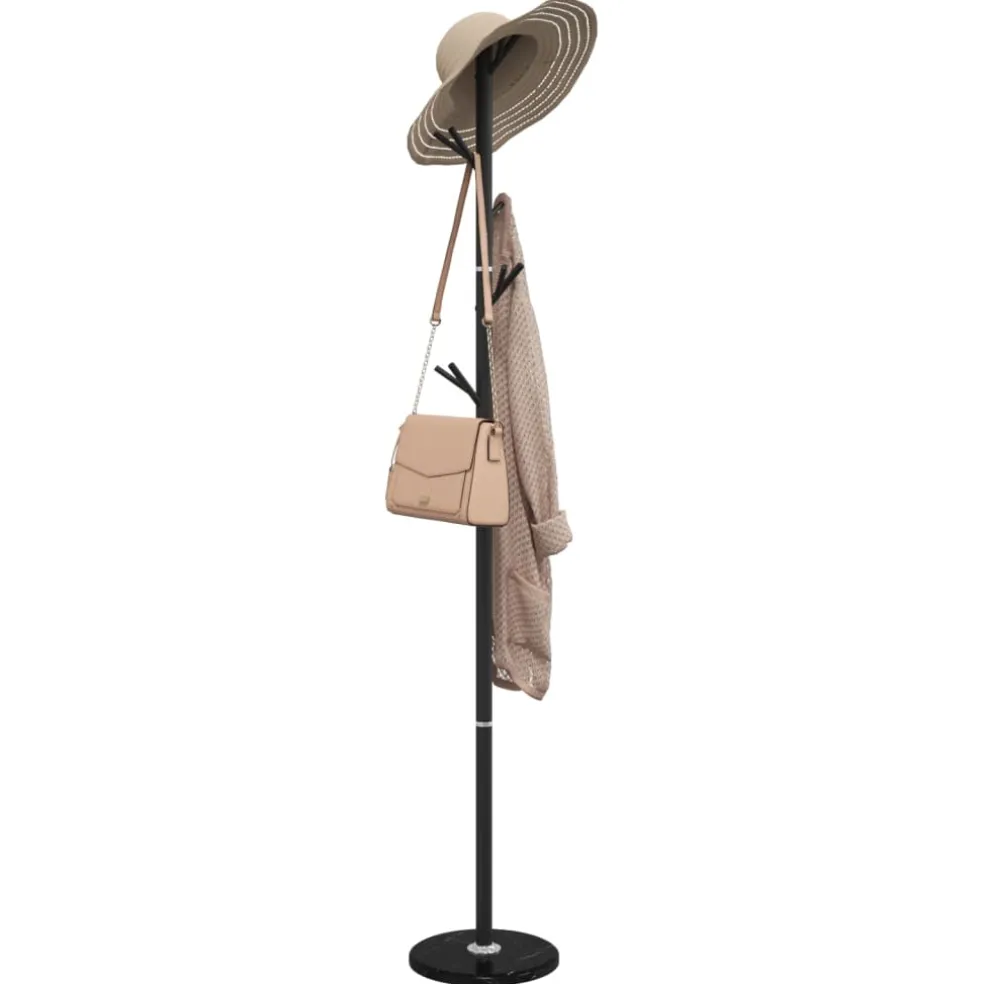 vidaXL Kapstok 175 cm gepoedercoat ijzer zwart