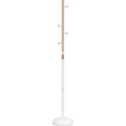 vidaXL Kapstok 177 cm gepoedercoat ijzer wit