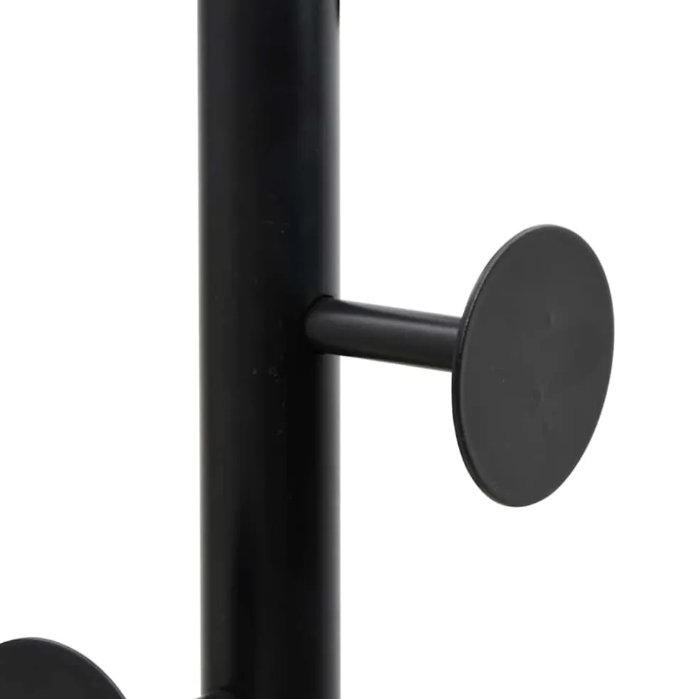 vidaXL Kapstok 176 cm gepoedercoat ijzer zwart