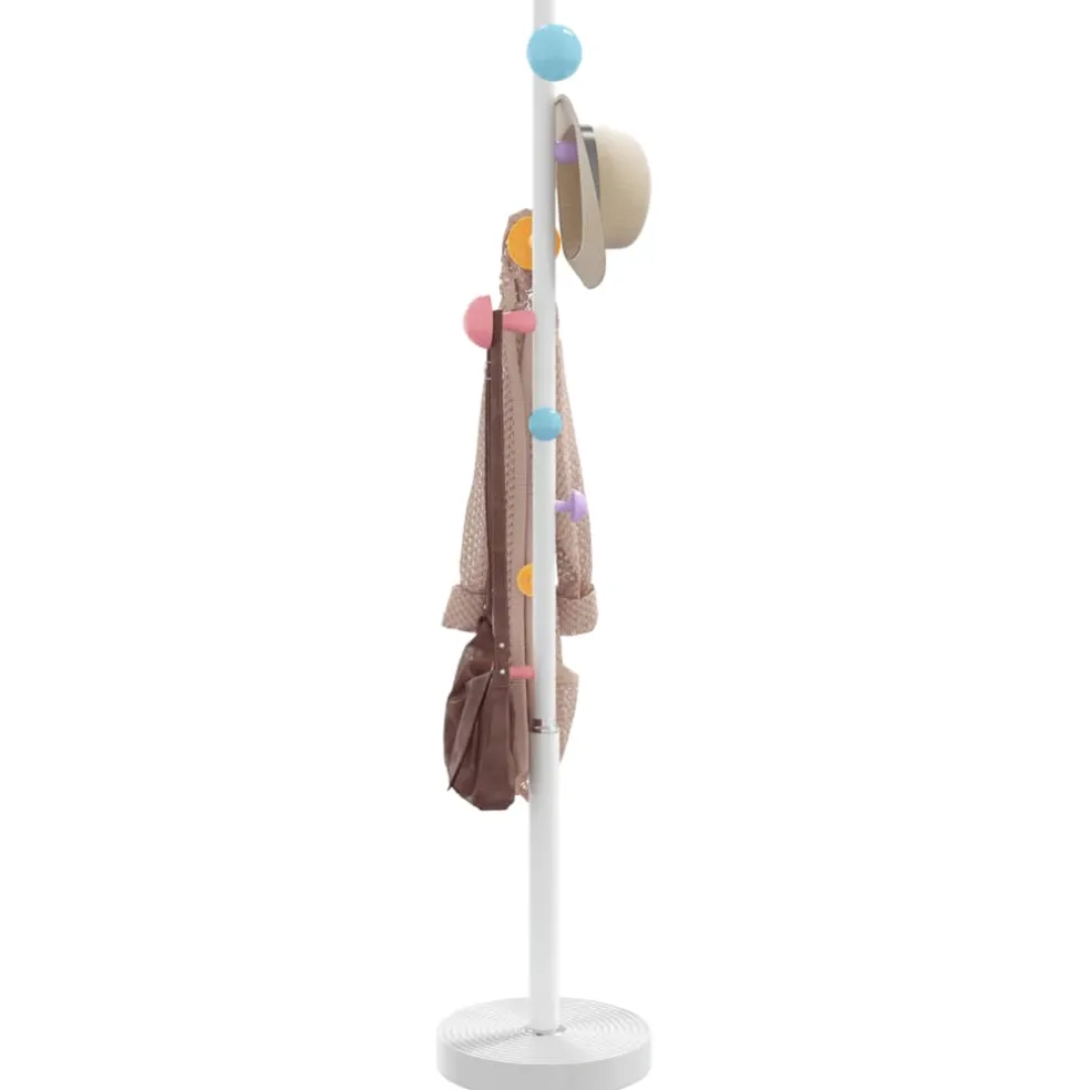 vidaXL Kapstok 172 cm gepoedercoat ijzer wit