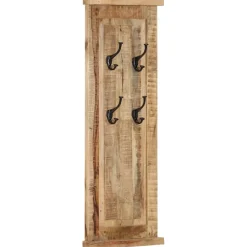 vidaXL Kapstokken 2 st 38x100 cm massief mangohout