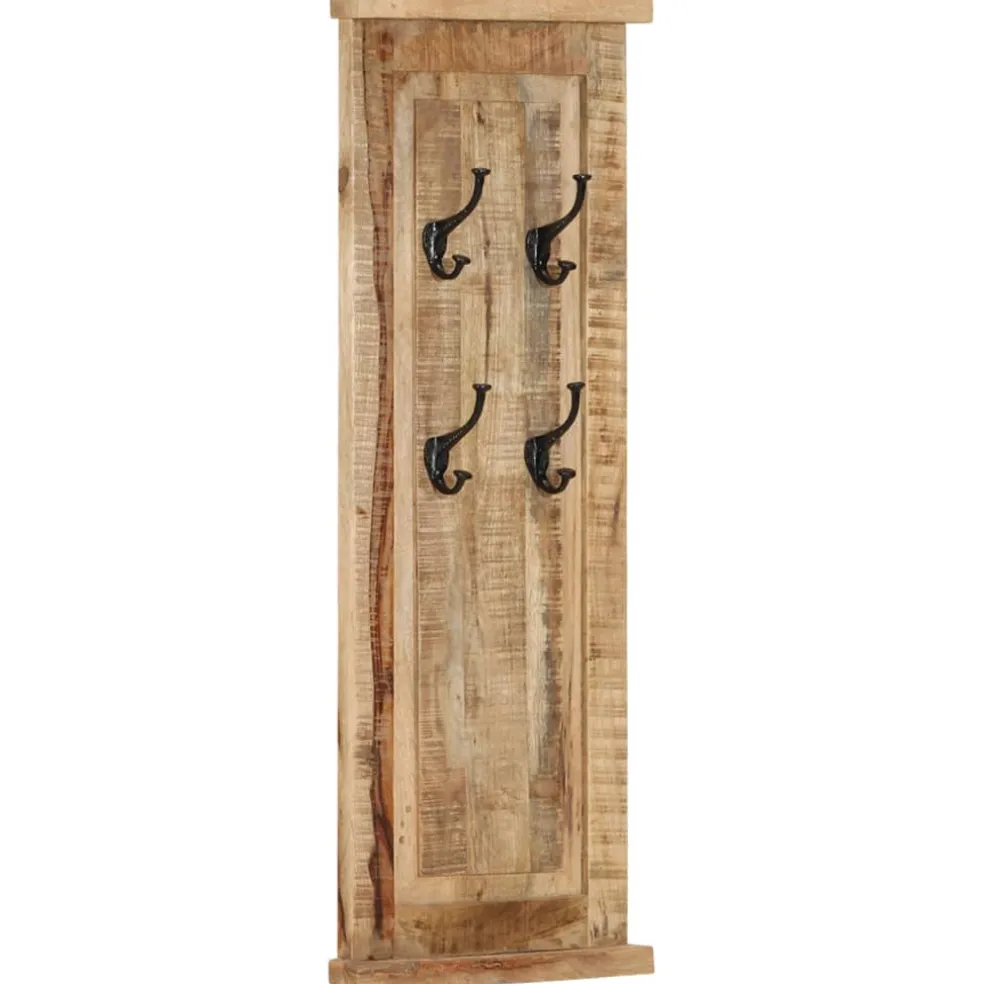 vidaXL Kapstokken 2 st 38x100 cm massief mangohout