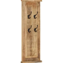 vidaXL Kapstokken 2 st 38x100 cm massief mangohout