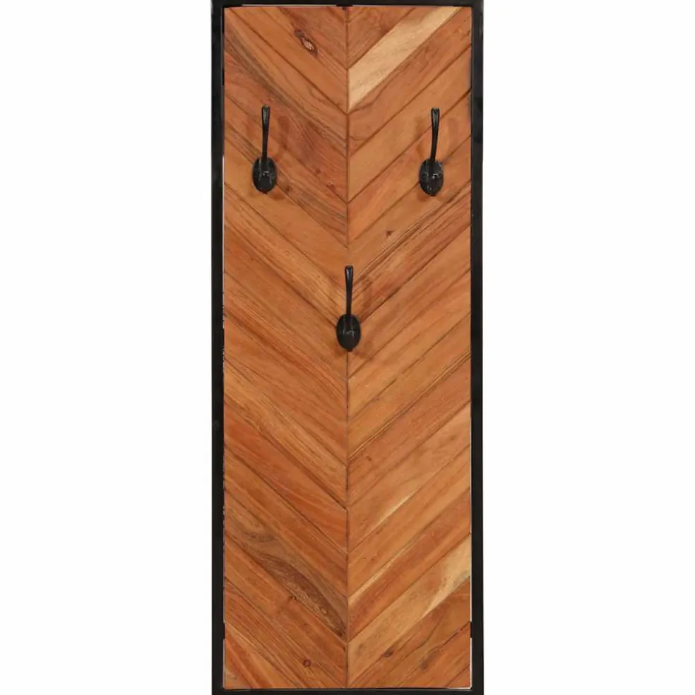 vidaXL Kapstokken 2 st 35x1x90 cm massief acaciahout