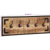 vidaXL Kapstokken 2 st 80x8x25 cm massief ruw mangohout