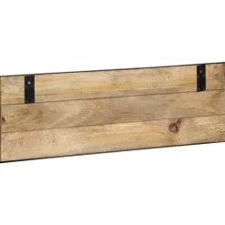 vidaXL Kapstokken 2 st 80x8x25 cm massief ruw mangohout