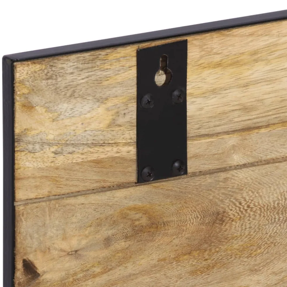 vidaXL Kapstokken 2 st 80x8x25 cm massief ruw mangohout