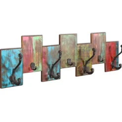 vidaXL Kapstok met 7 haken massief gerecycled hout