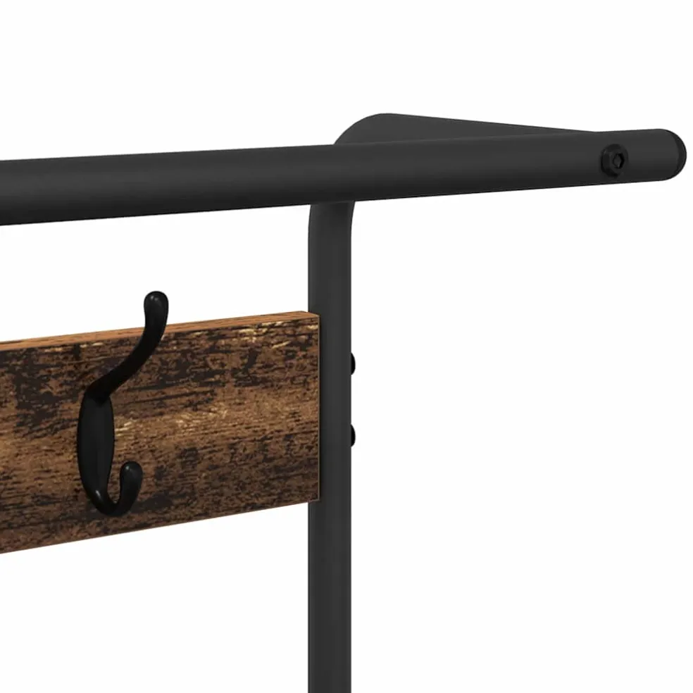 vidaXL Kapstok met plank Oud hout 75 x 34 x 184 cm Bewerkt hout