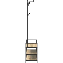 vidaXL Kapstok met plank Sonoma Eiken 75 x 34 x 184 cm Bewerkt hout