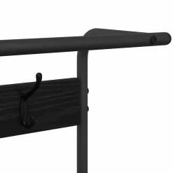 vidaXL Kapstok met plank Zwart eiken 95 x 34 x 184 cm Bewerkt hout